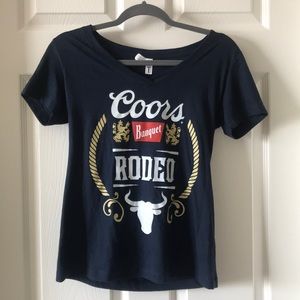 Coors Banquet V-neck T-shirt - beer shirt